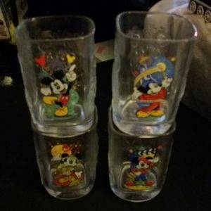 4 Mickey Mouse McDonald's Collection glasses